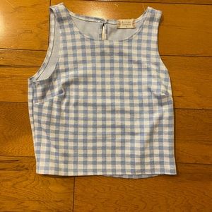 Cropped plaid top